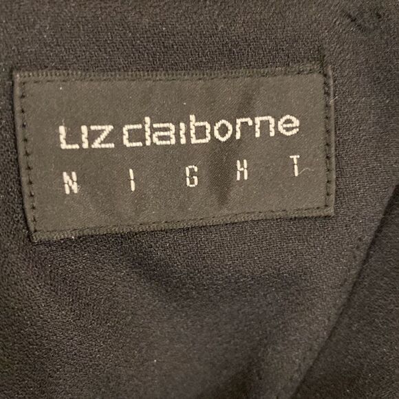 Liz Claiborne Night black beaded sleeveless maxi dress size 8 - Picture 9 of 11